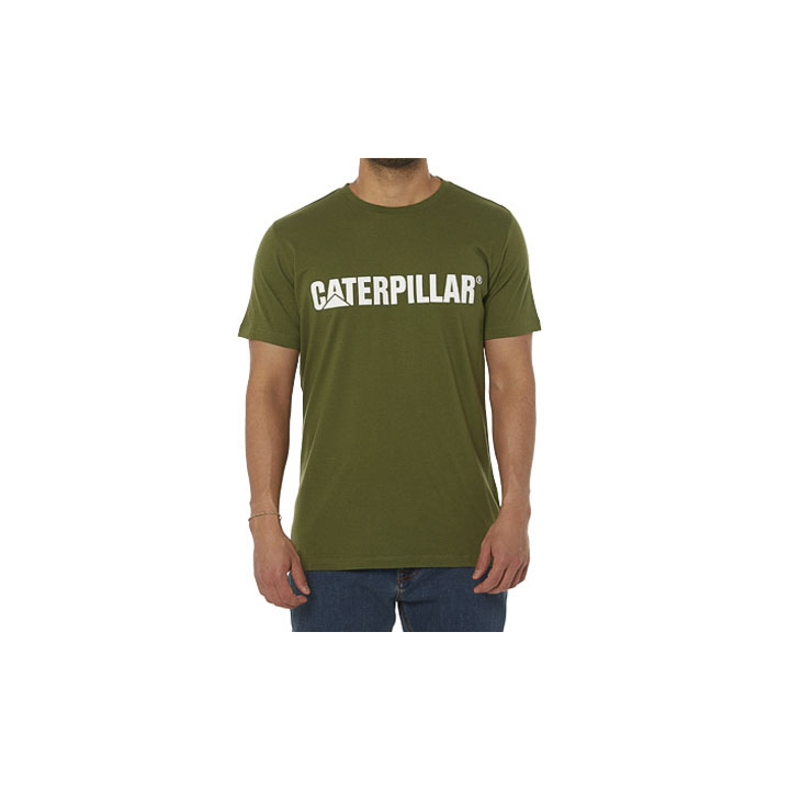 Caterpillar Caterpillar Logo T-Shirts Herr Vita | SE-21579