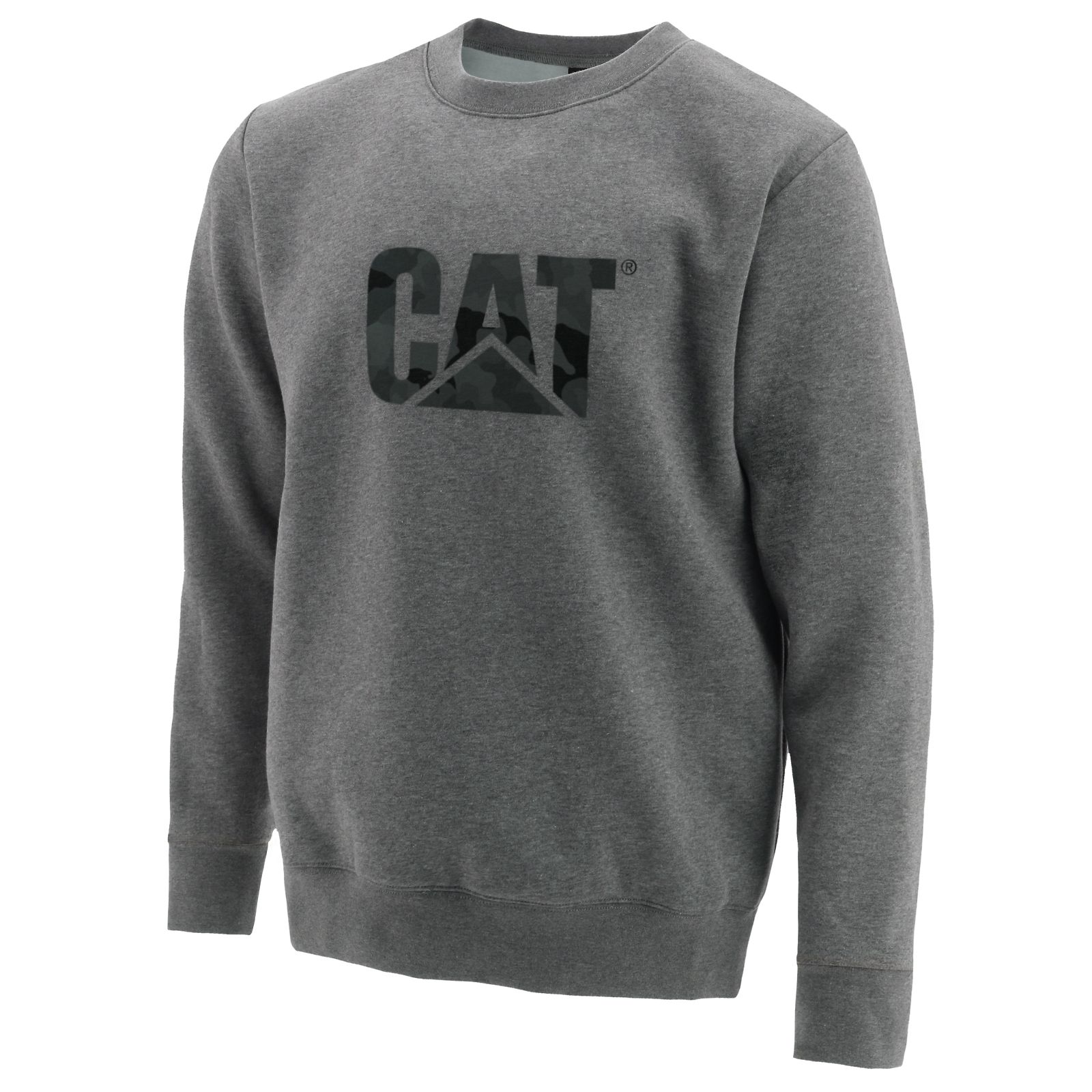 Caterpillar Trademark Logo Crewneck Tröja Herr Grå | SE-32469