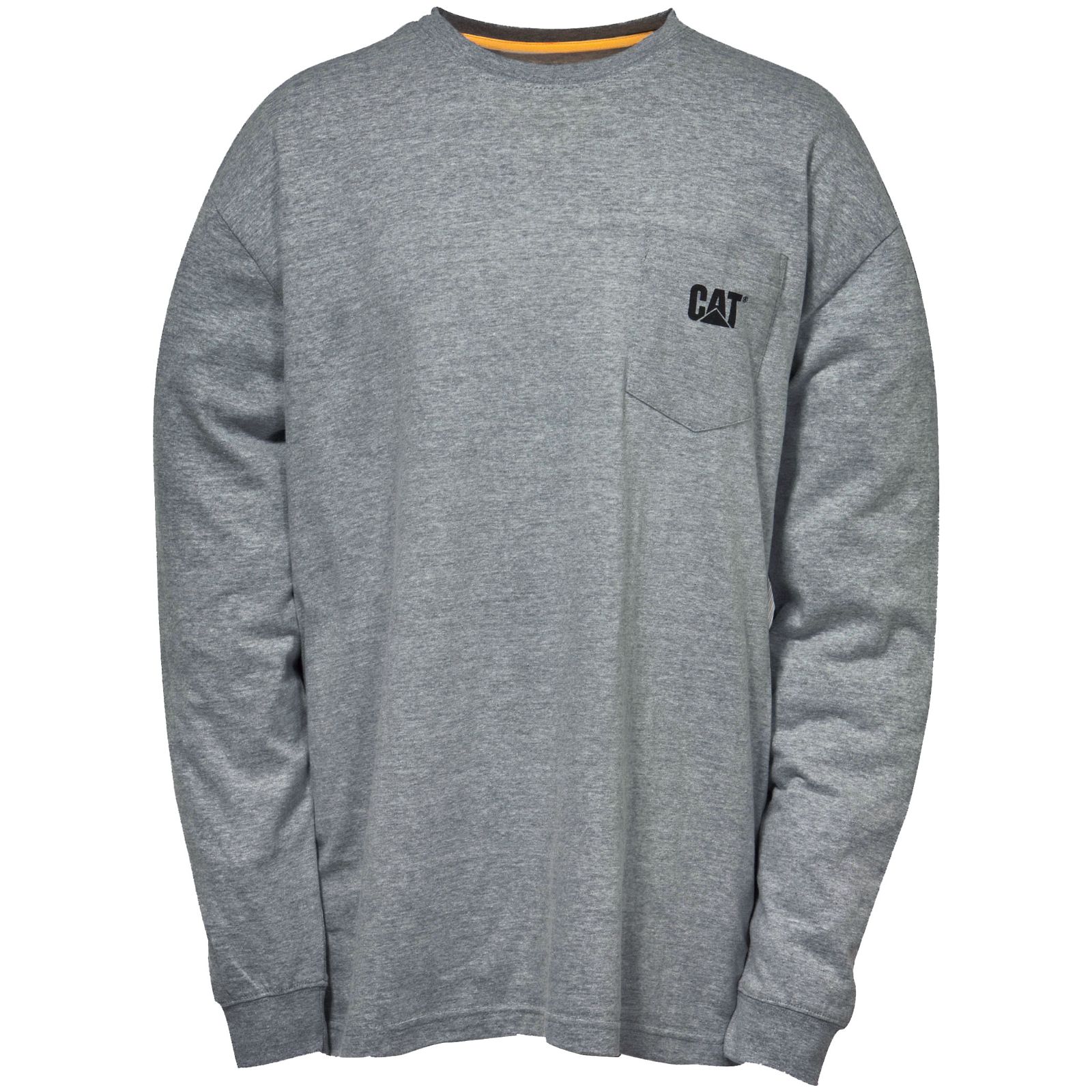 Caterpillar Trademark Pocket Long Sleeve T-Shirts Herr Mörkgrå | SE-12803