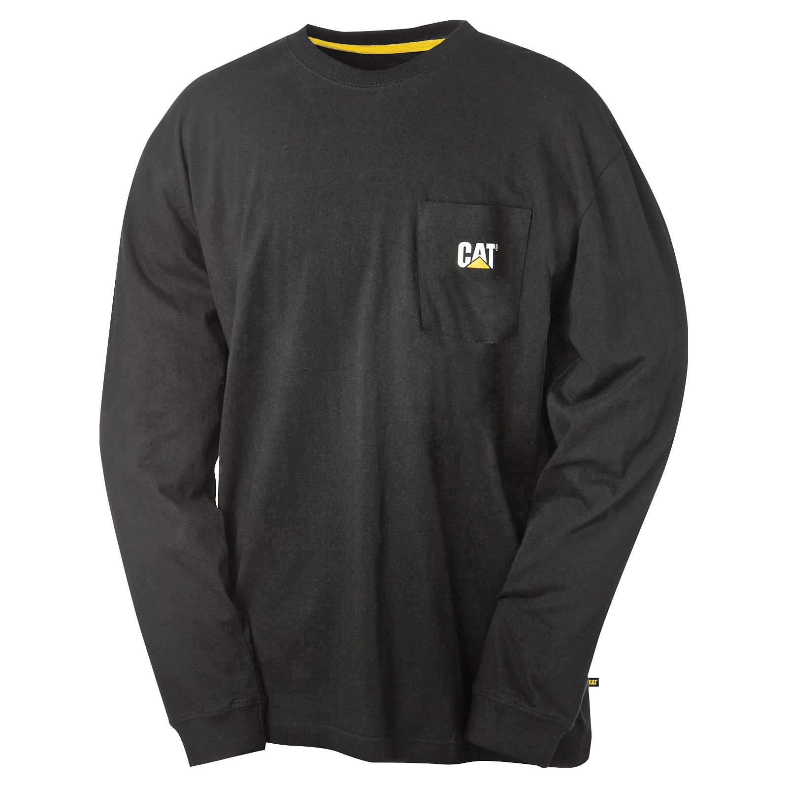 Caterpillar Trademark Pocket Long Sleeve T-Shirts Herr Svarta | SE-95102