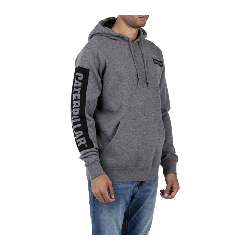 Caterpillar Triton Block Hoody Huvtröja Herr Mörkgrå | SE-43965