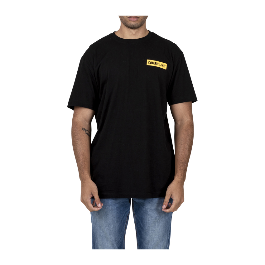 Caterpillar Triton Block S/S T-Shirts Herr Svarta | SE-19025