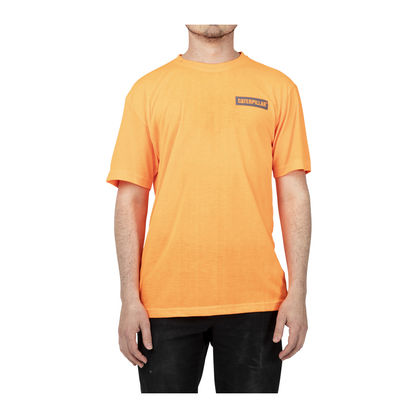 Caterpillar Triton Block S/S T-Shirts Herr Orange | SE-43960