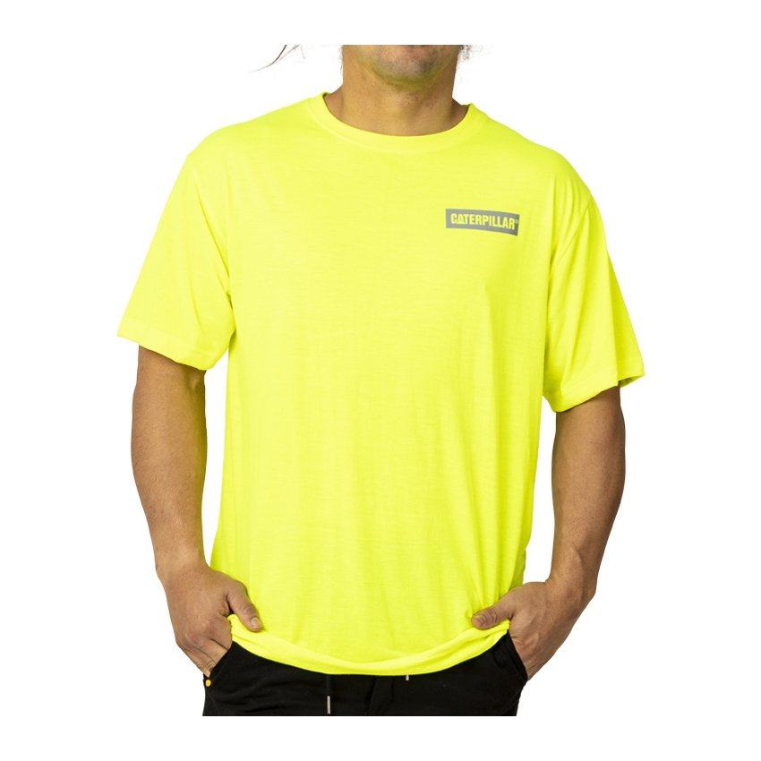 Caterpillar Triton Block S/S T-Shirts Herr Gula | SE-73906