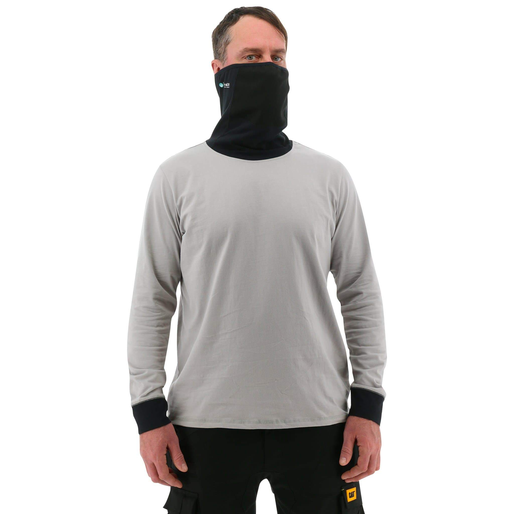 Caterpillar Viral Off L/S Gaiter T-Shirts Herr Grå | SE-52149